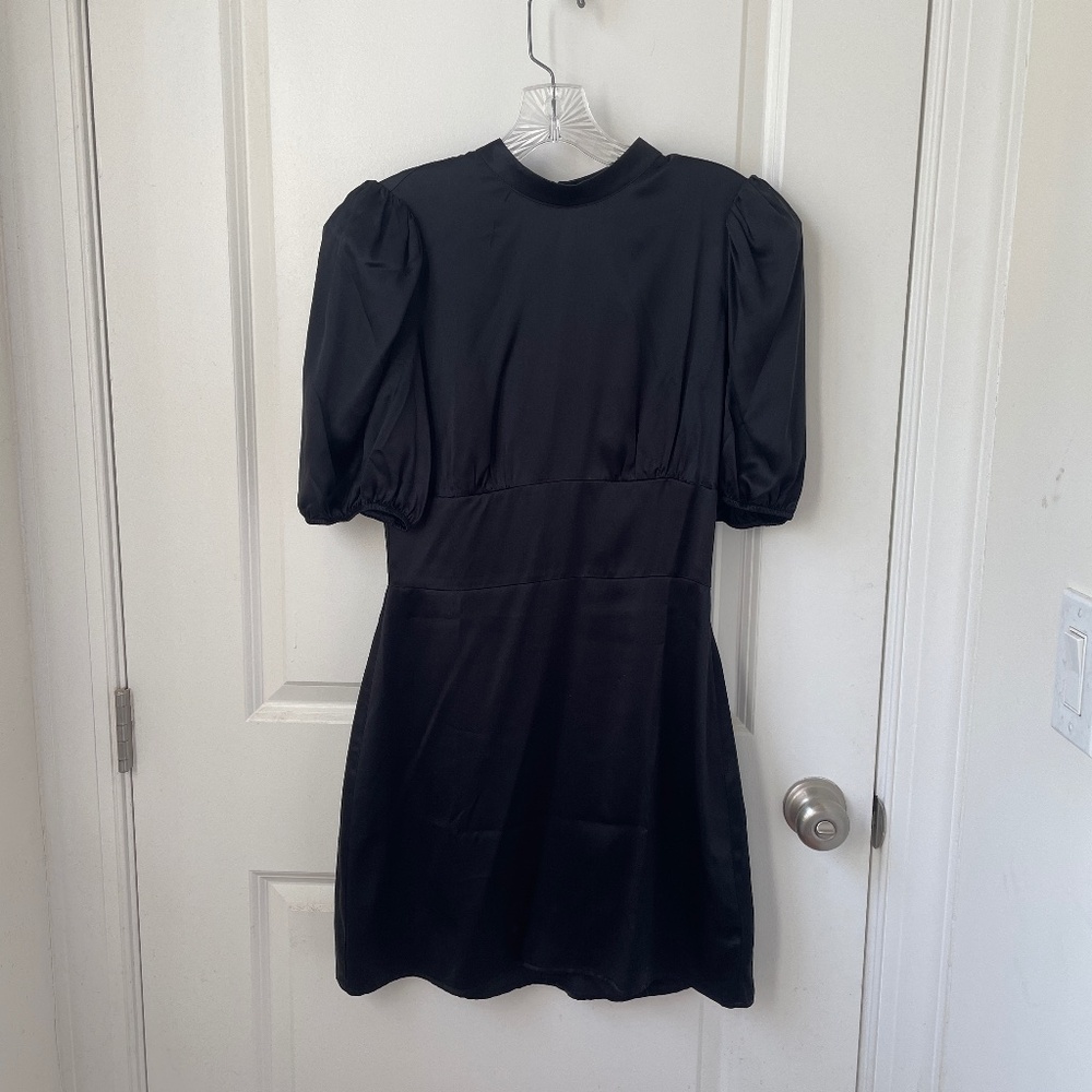 Reformation Black Silk Dress